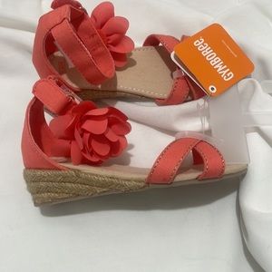 NWT peach espadrille sandals by Gymboree
